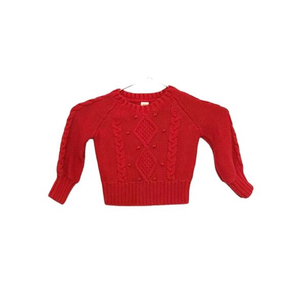 Baby Gap Red Cable Knit Cotton Sweater 18-24 Months - Picture 1 of 3